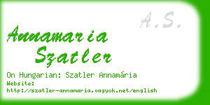 annamaria szatler business card